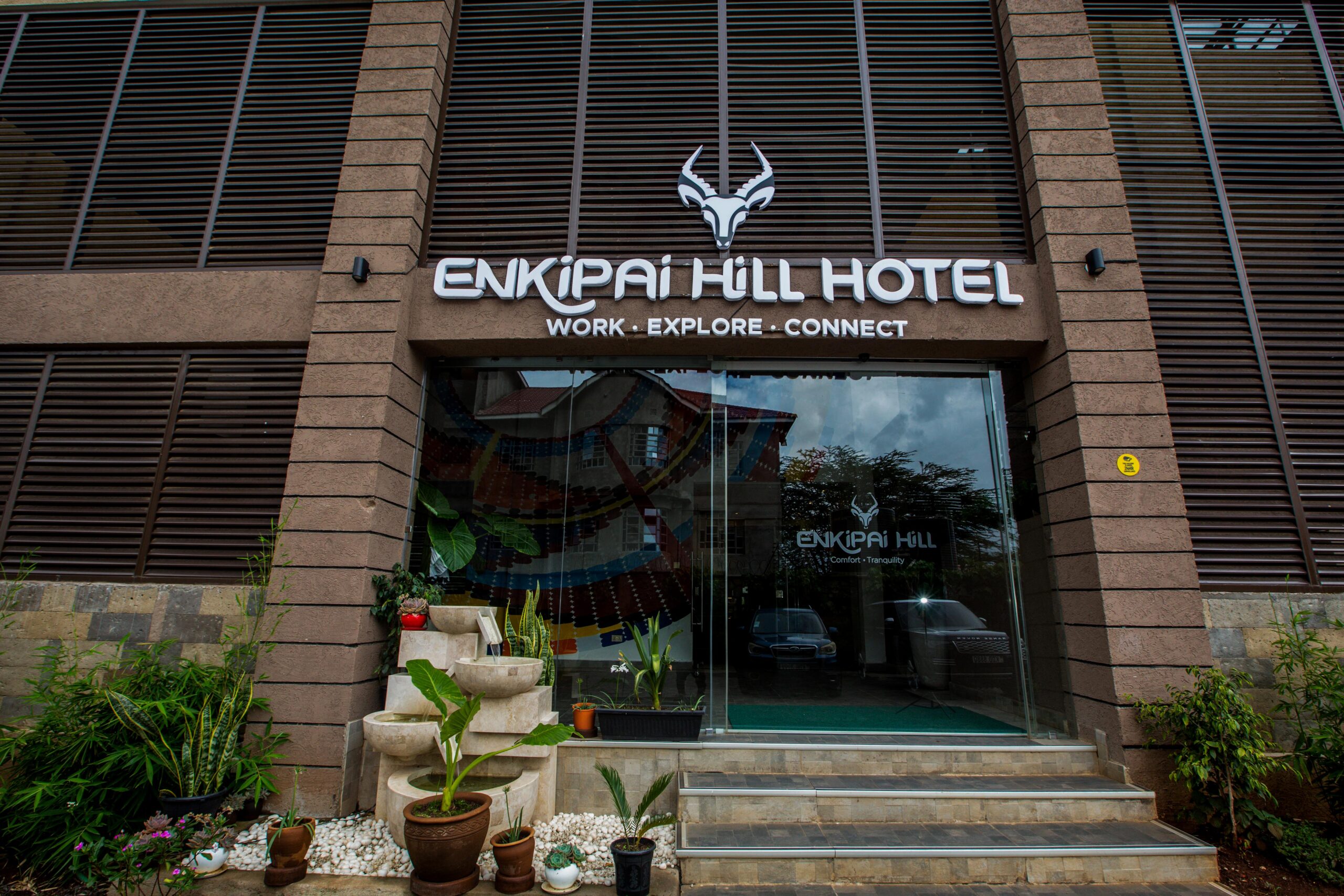 Enkipai Hill Hotel at golden hour